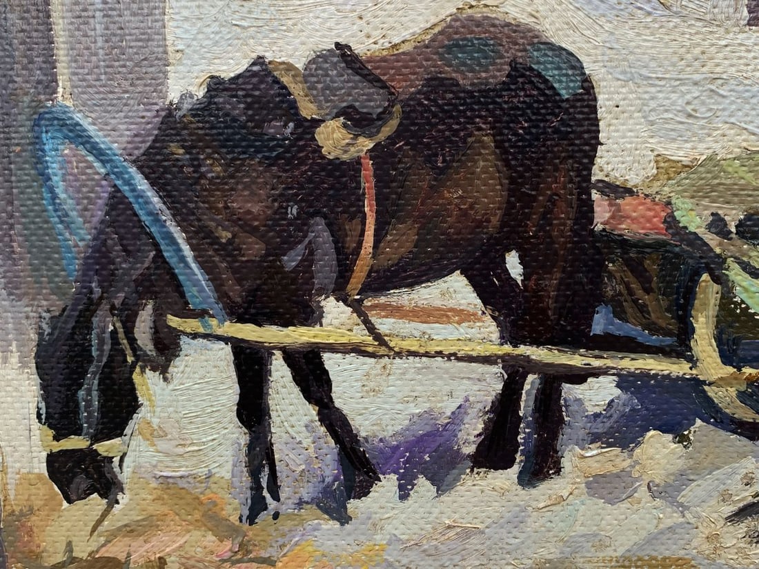 Oil painting Fairy tale at horse's pace Unknown artist - 3