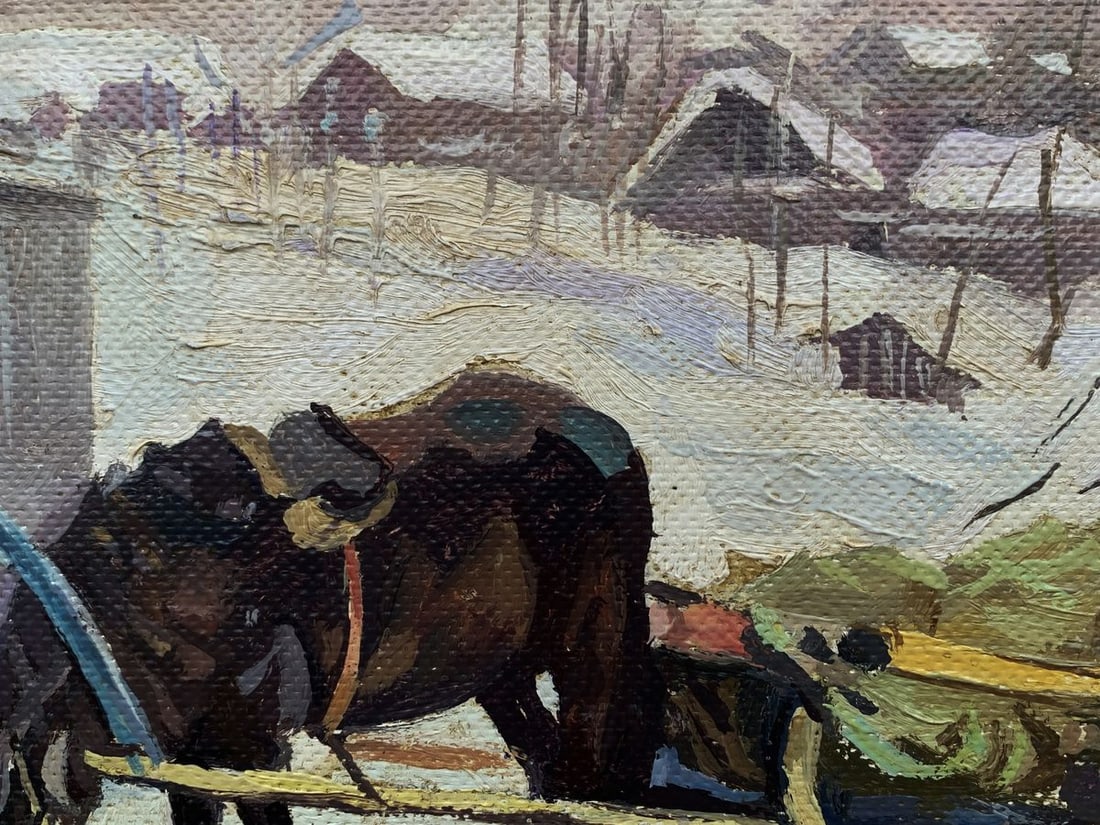 Oil painting Fairy tale at horse's pace Unknown artist - 6