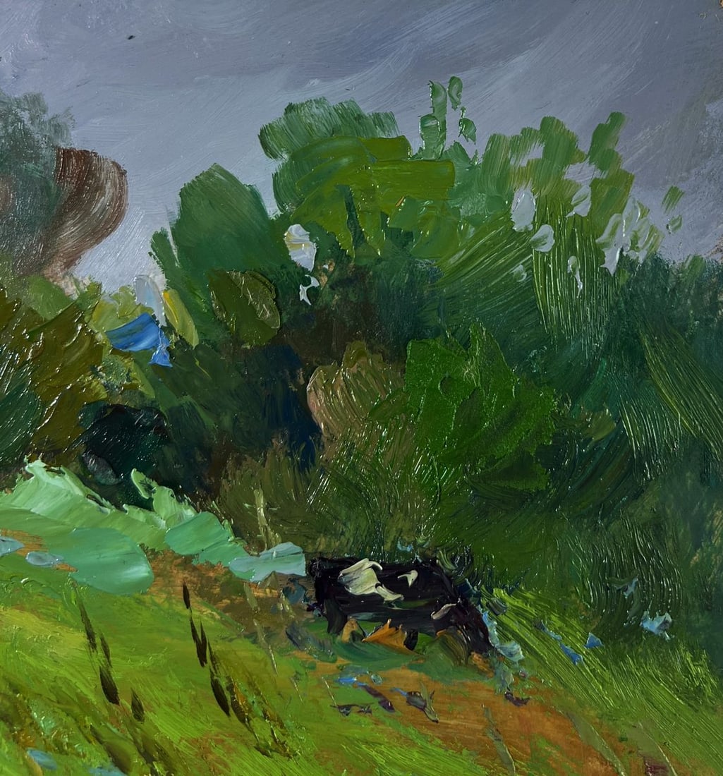 Oil painting Cows in a flower field Yuriy Suprunchuk - 4