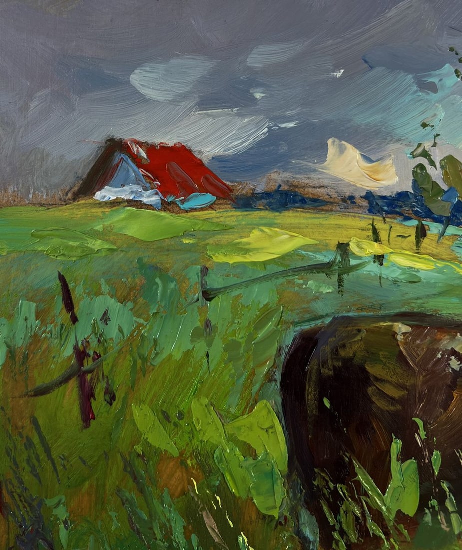 Oil painting Cows in a flower field Yuriy Suprunchuk - 6