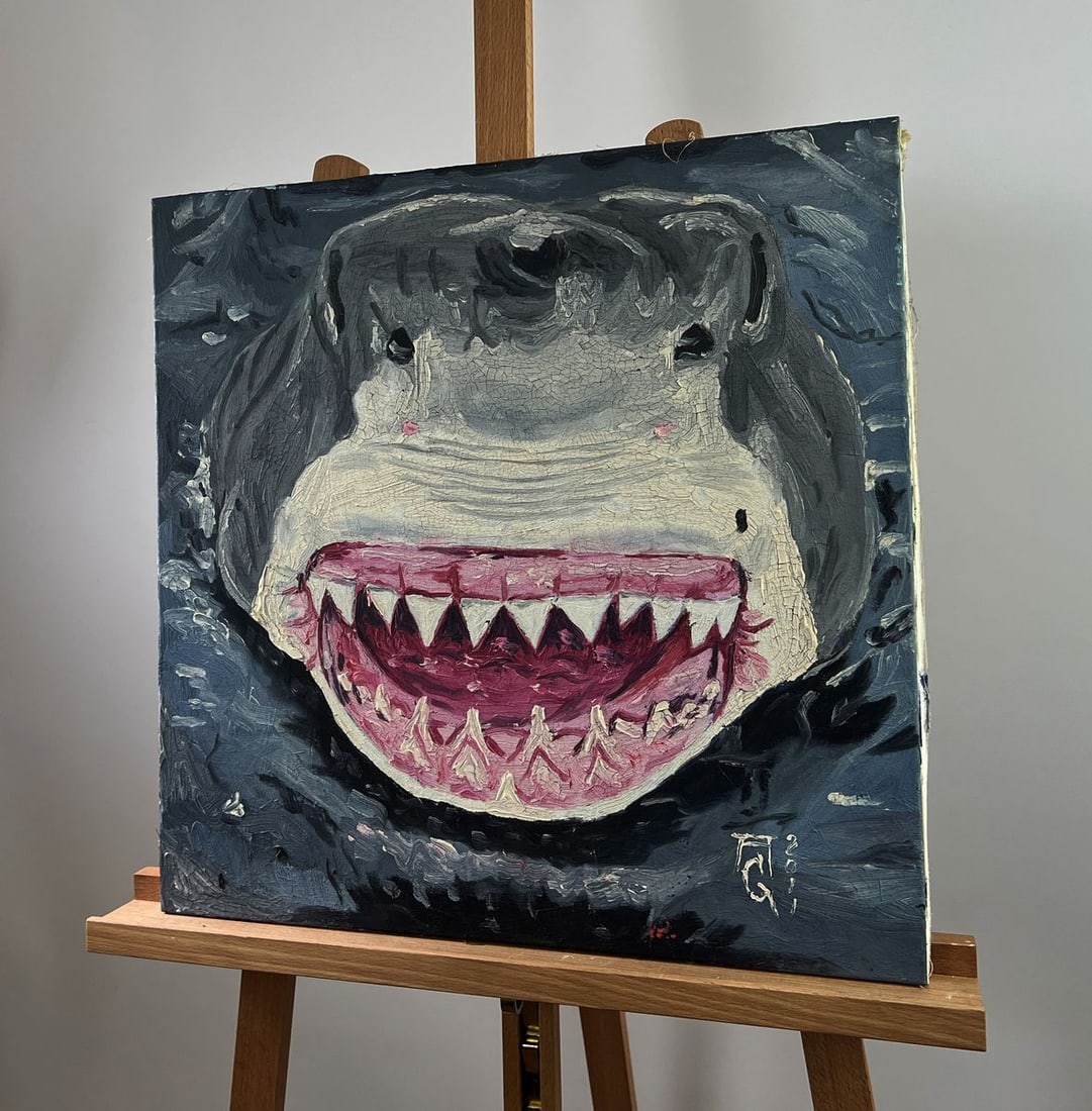 Oil painting Dancing with a Shark Oleksandr Gukalov - 2