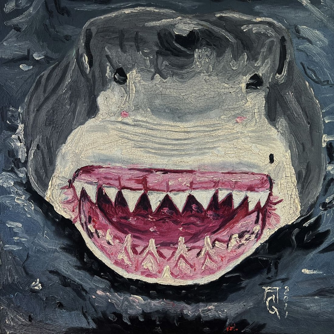 Oil painting Dancing with a Shark Oleksandr Gukalov - 3