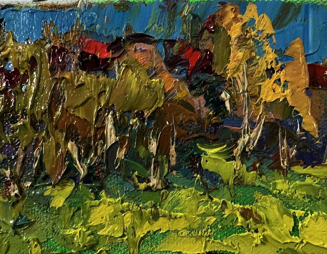 Oil painting Cows are grazing in the meadow Oksana Ivanyuk - 4