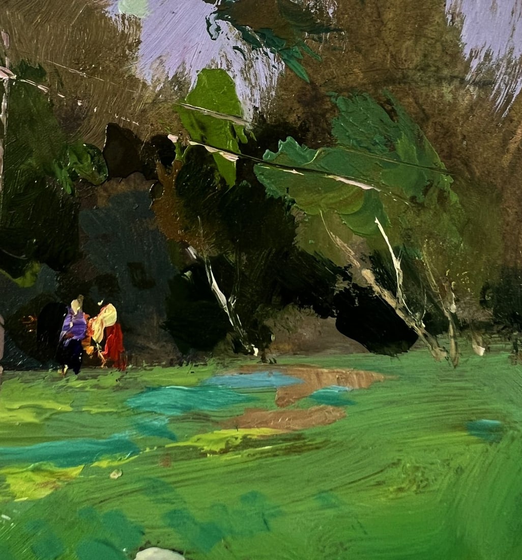 Oil painting Geese in the village Yuriy Suprunchuk - 4