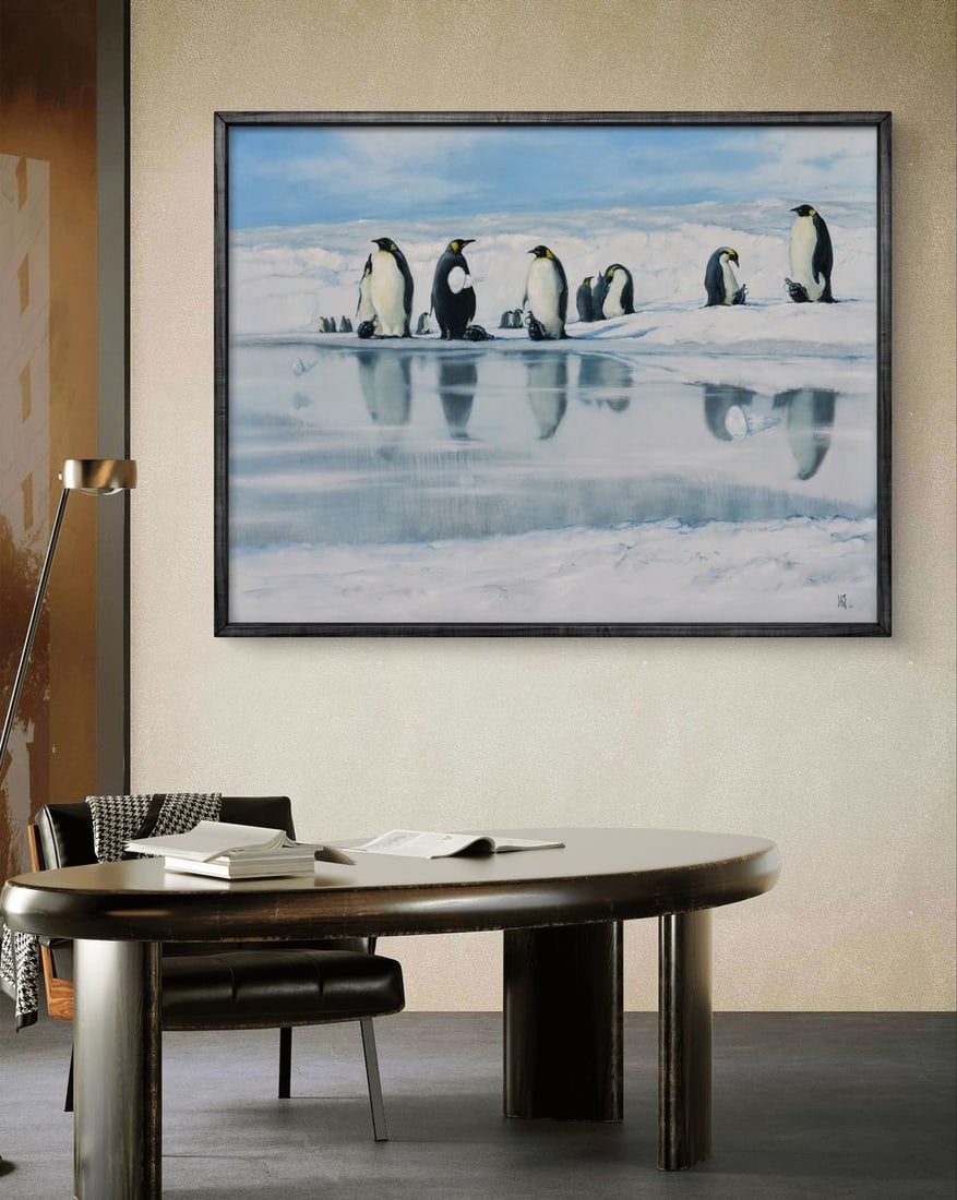Oil painting Penguin colony Oleg Kateryniuk - 3