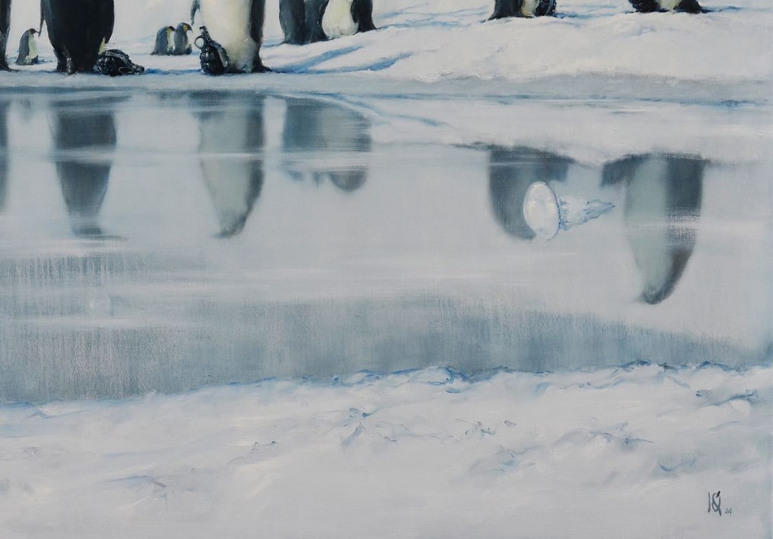 Oil painting Penguin colony Oleg Kateryniuk - 7