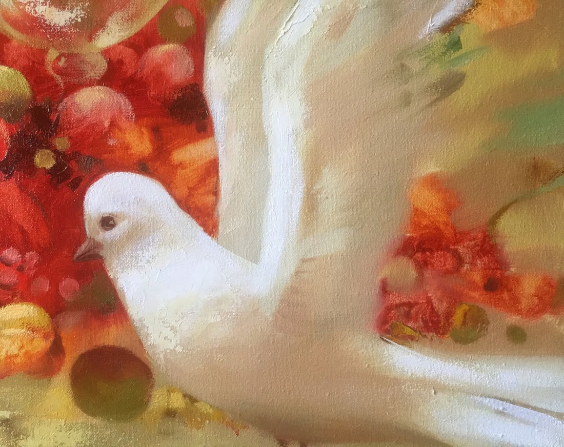 Abstract oil painting Pigeons Anatoly Borisovich Tarabanov - 7