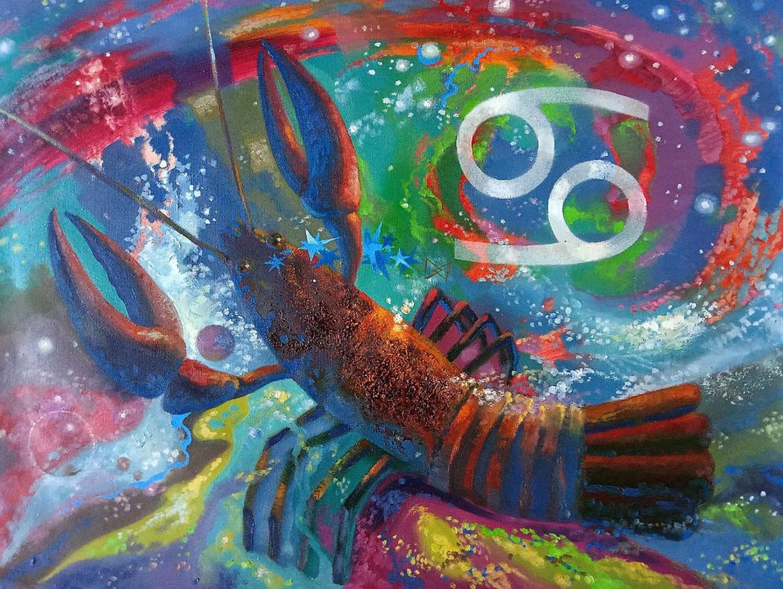 Abstract oil painting Cancer Anatoly Borisovich Tarabanov: Title: Abstract oil painting Cancer Anatoly Borisovich Tarabanov Description: №Tar 321"Cancer" is a captivating oil painting that delves into the abstract realm, conjuring a mesmerizing interpre