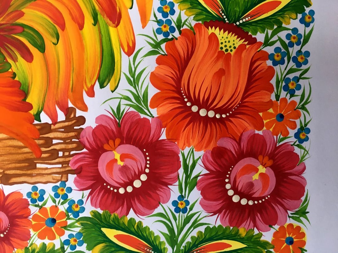 Acrylic painting Rooster portrait Trenbach K. - 8