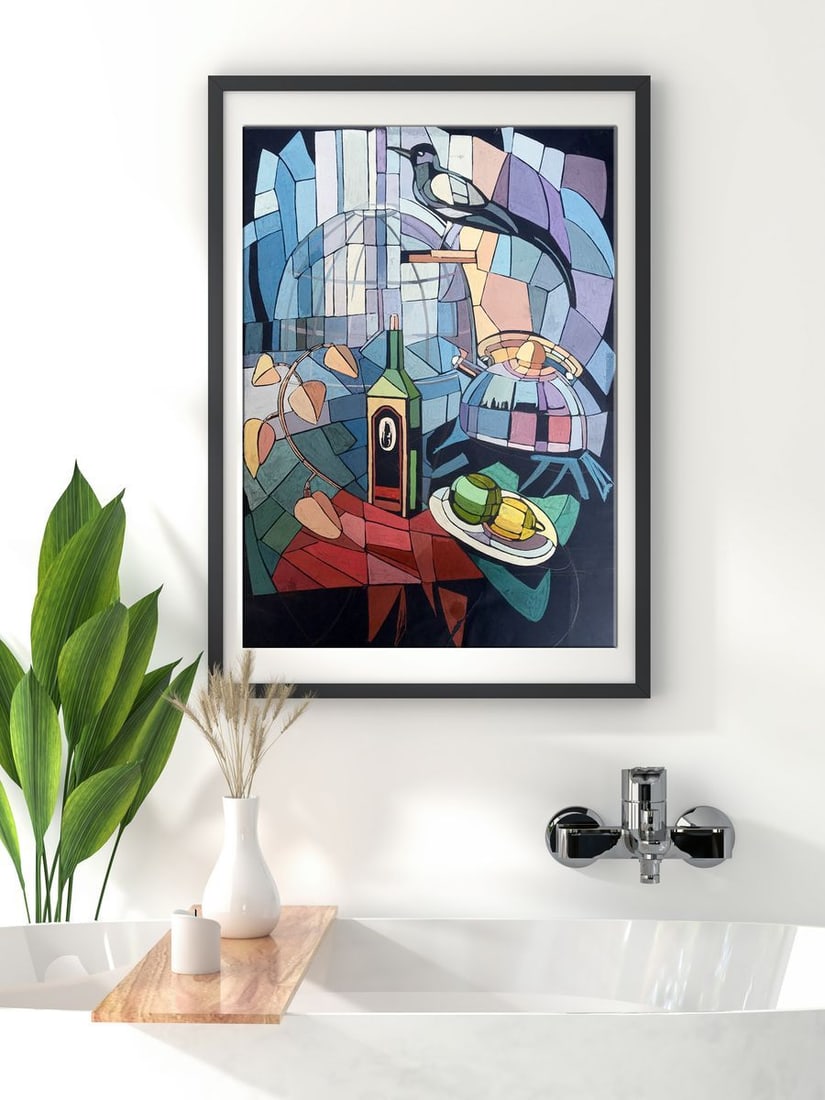 Gouache painting Poultry farming Unknown artist - 3