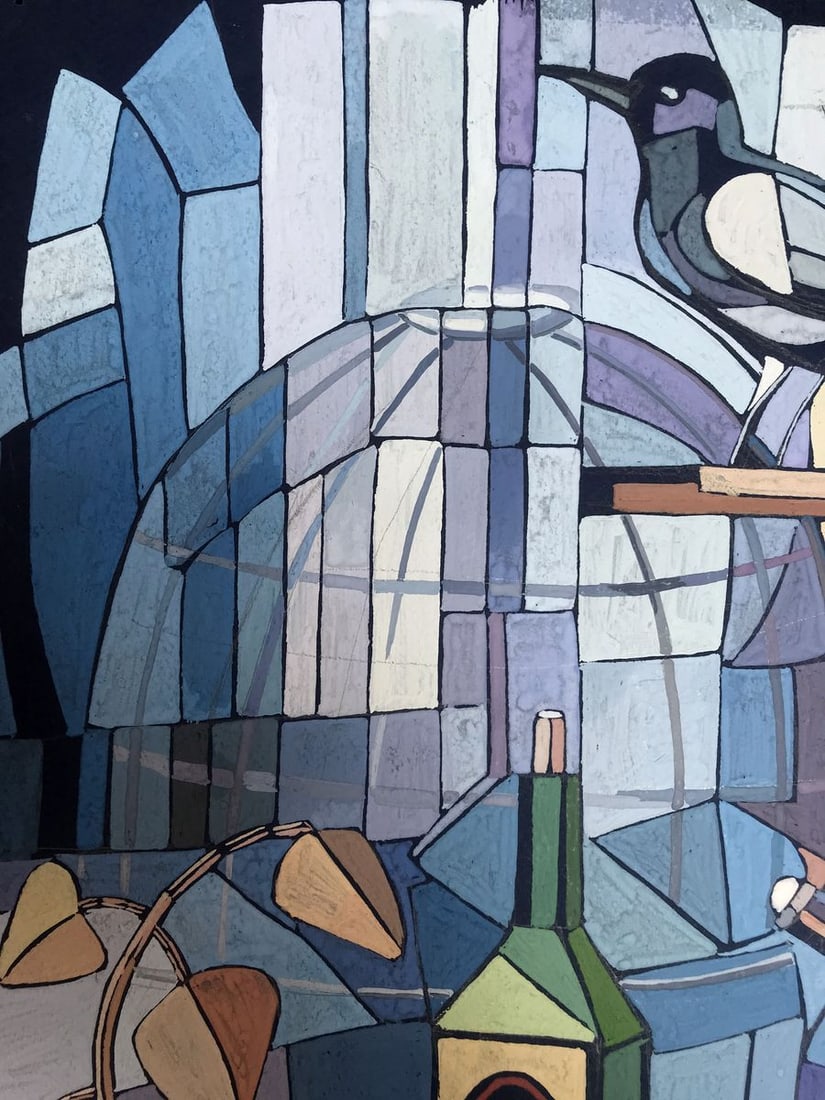 Gouache painting Poultry farming Unknown artist - 4