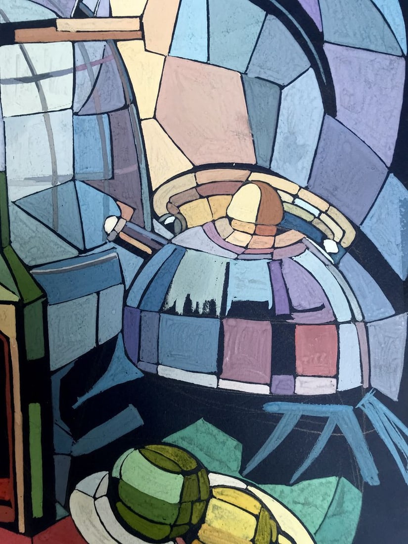 Gouache painting Poultry farming Unknown artist - 7