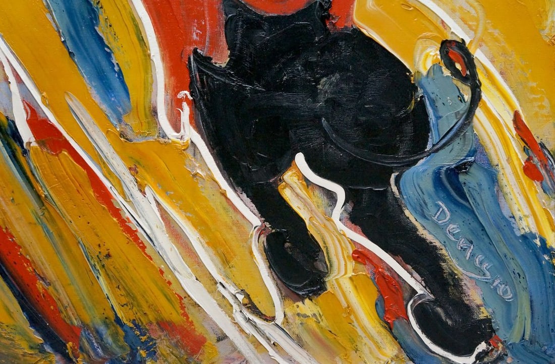 Abstract oil painting On a bull Mikhail Demtsyu - 5