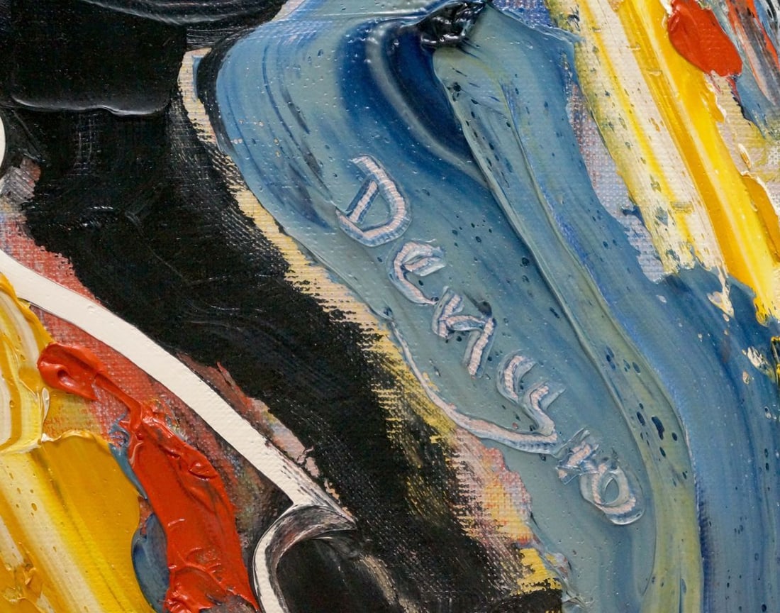 Abstract oil painting On a bull Mikhail Demtsyu - 6