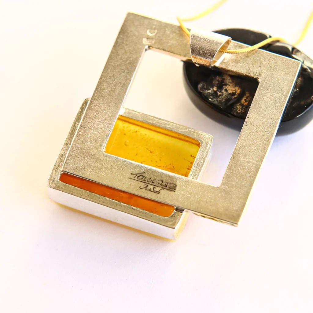 Baltic Amber Necklace- Handmade with 14k Gold and Sterling Silver - 6