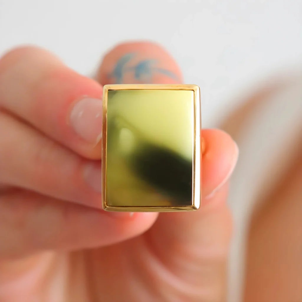 Cocktail Ring-Baltic Butterscotch Amber-14k Gold Plated - 6