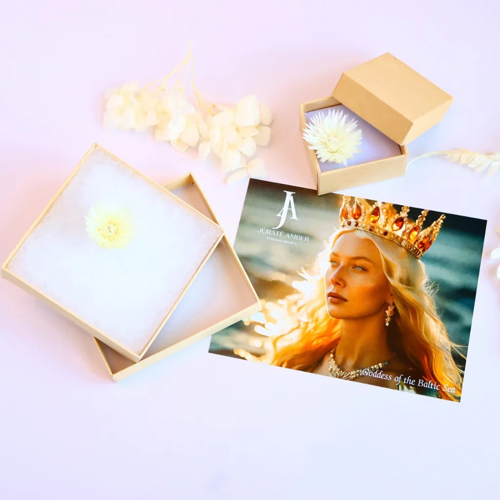 Cocktail Ring-Baltic Butterscotch Amber-14k Gold Plated - 8