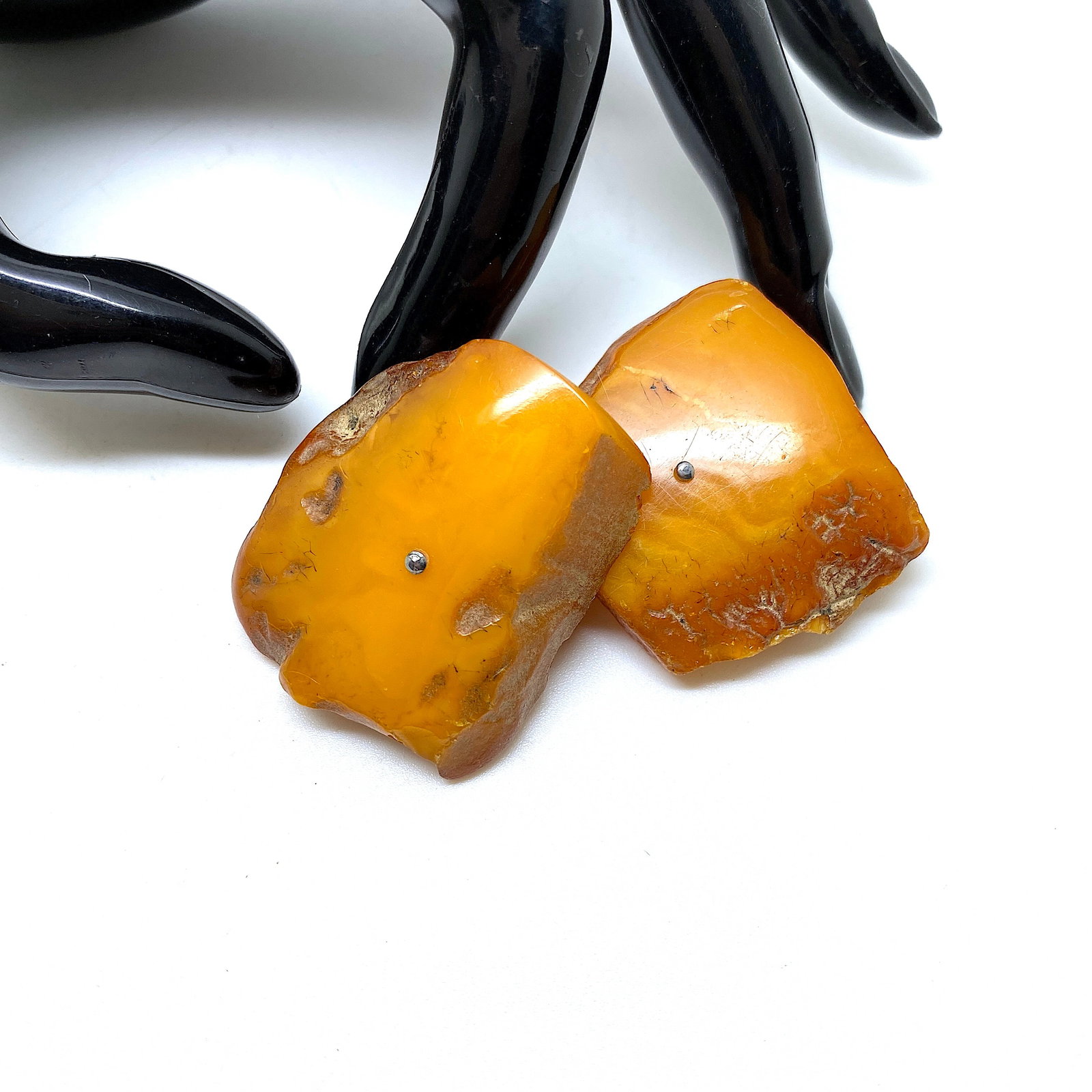 Outstanding Vintage Amber Cufflinks - 4