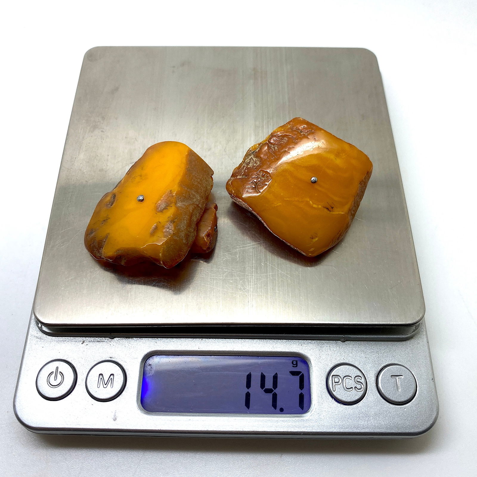 Outstanding Vintage Amber Cufflinks - 7