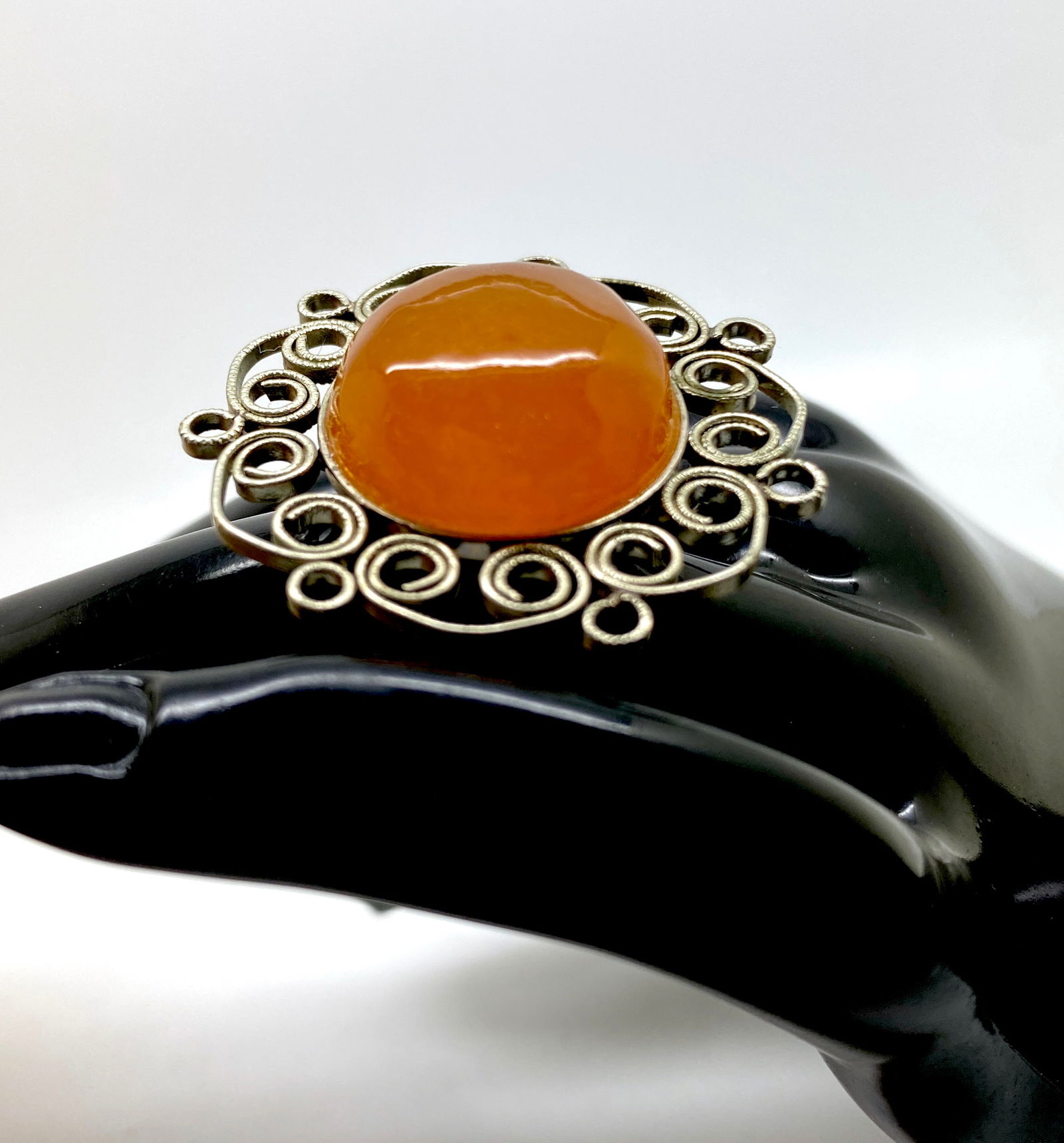 Amazing Vintage Amber Brooch - 2
