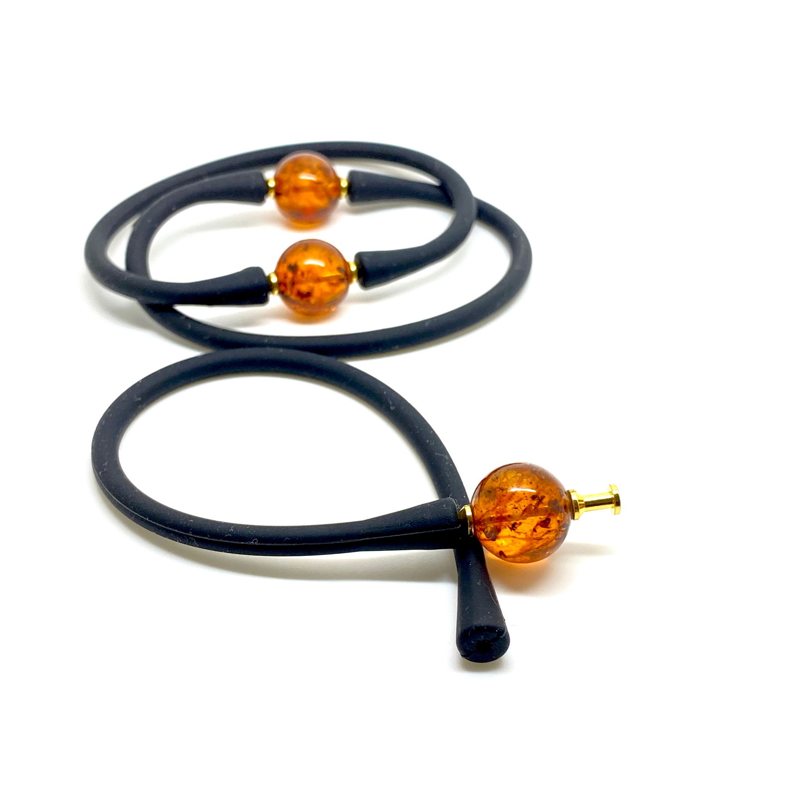 Remarkable Amber Bracelet made from Round Amber bead - 7