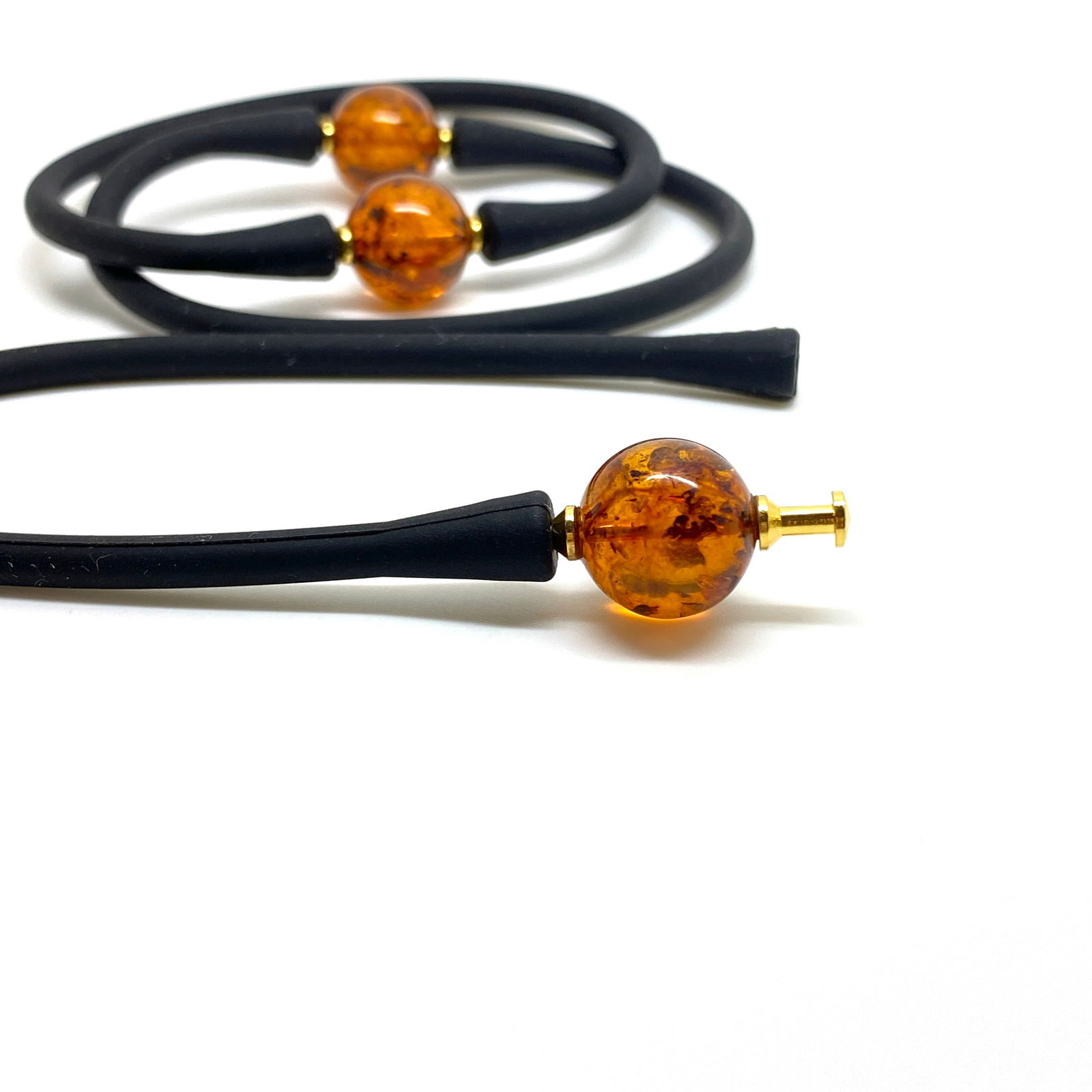 Remarkable Amber Bracelet made from Round Amber bead - 8