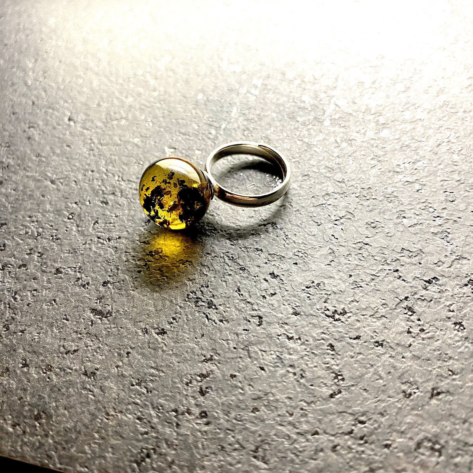 Unique and Amazing Amber Ring - 8