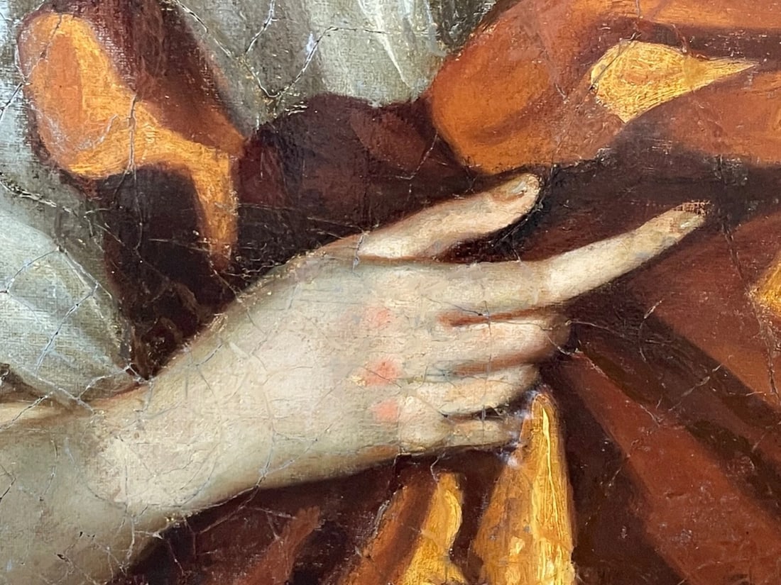 Huge Oil Painting Elizabeth Countess Of Westmorland Circle Of Godfrey Kneller - 9