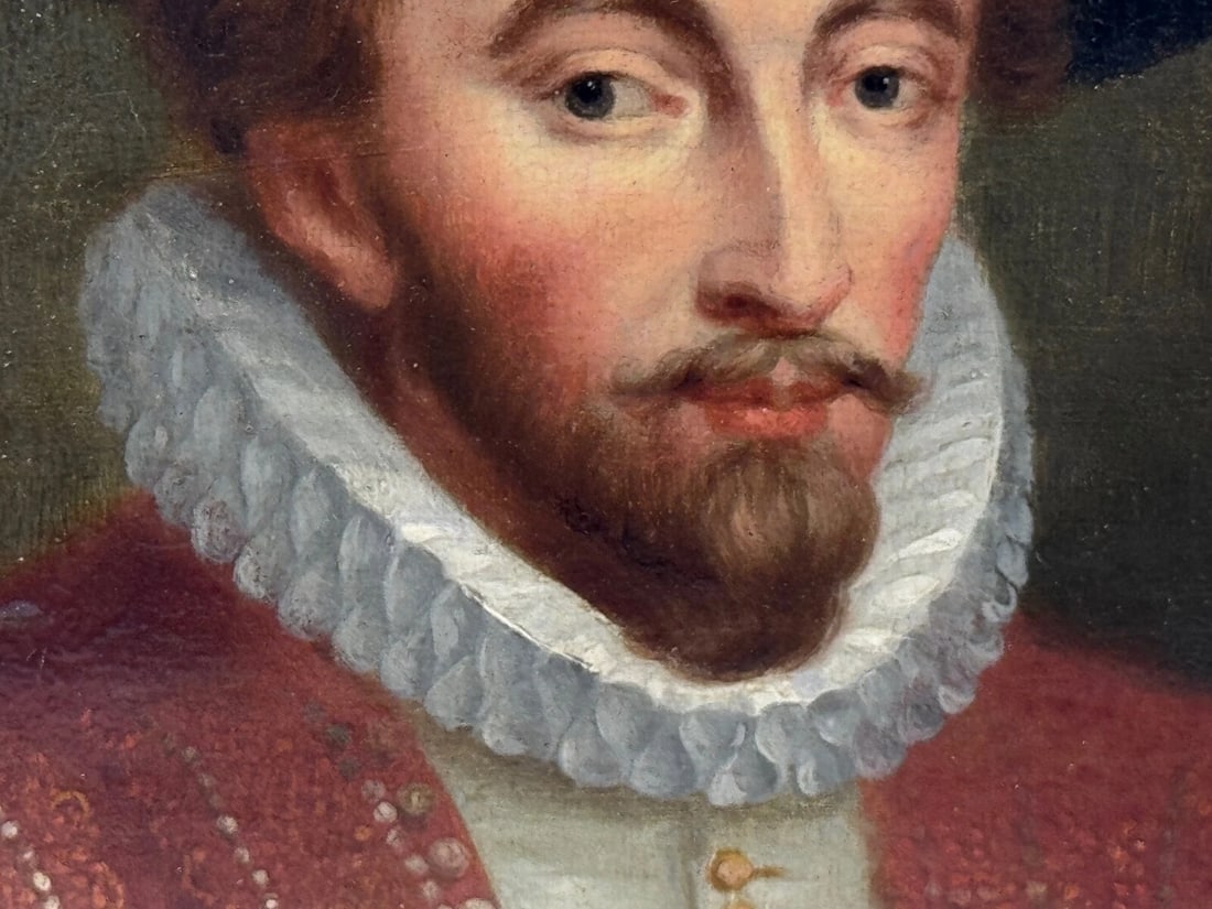 Oil Portrait of Sir Walter Raleigh In the Manner of Hans Holbein the Younger - 20