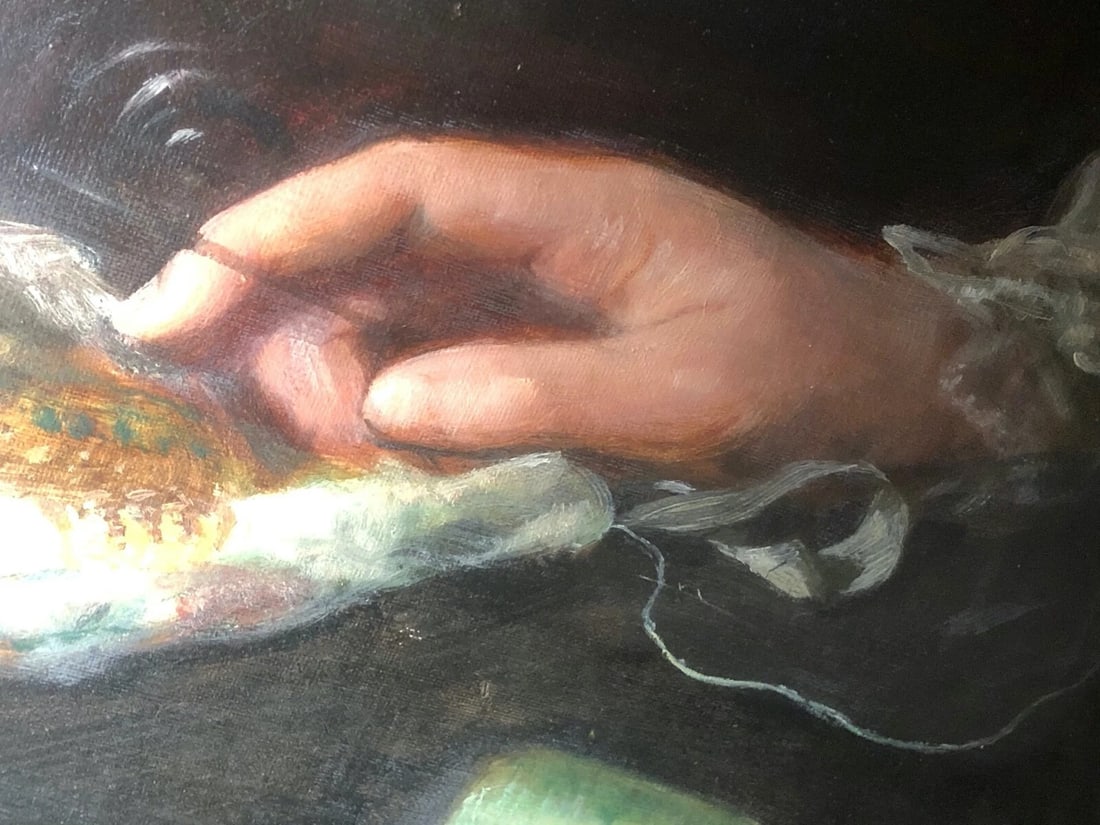 Large Pre-Raphaelite Oil Painting Portrait Lady Halle By John Collier OBE RP - 7