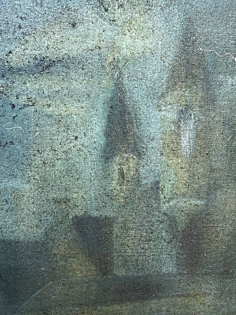 Huge Oil Portrait of British Diplomat Sir Leslie Fielding KCMG C1974 Framed - 12