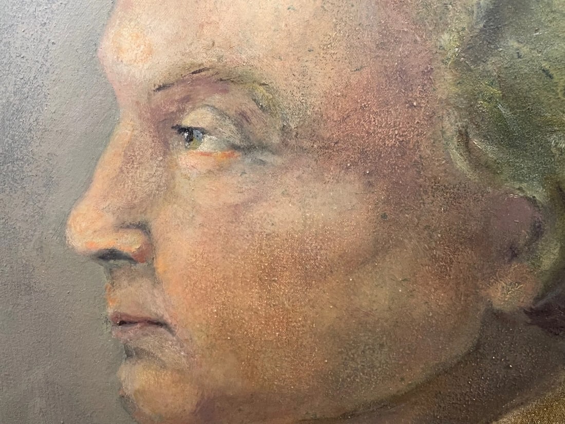 Huge Oil Portrait of British Diplomat Sir Leslie Fielding KCMG C1974 Framed - 6