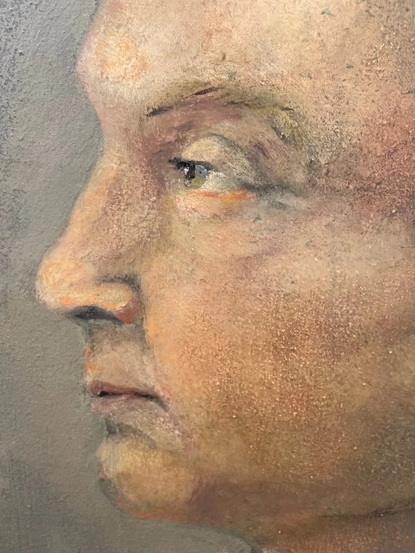 Huge Oil Portrait of British Diplomat Sir Leslie Fielding KCMG C1974 Framed - 7