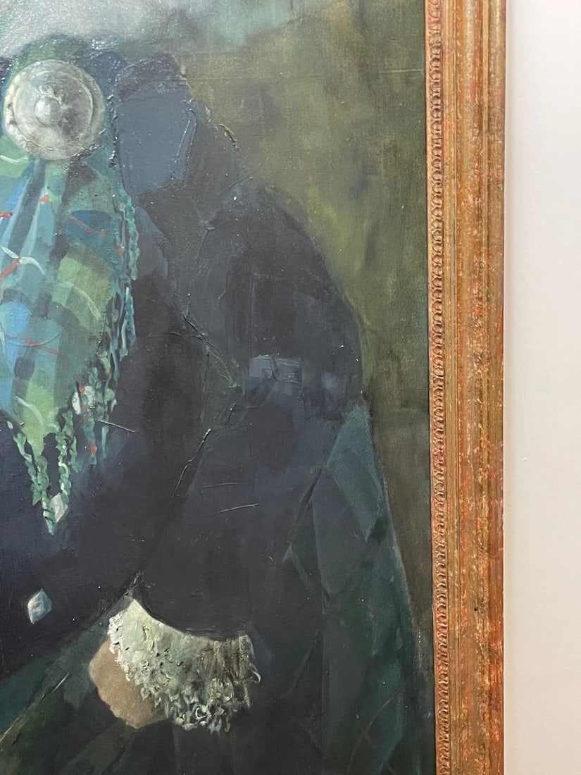 Huge Oil Portrait of British Diplomat Sir Leslie Fielding KCMG C1974 Framed - 8