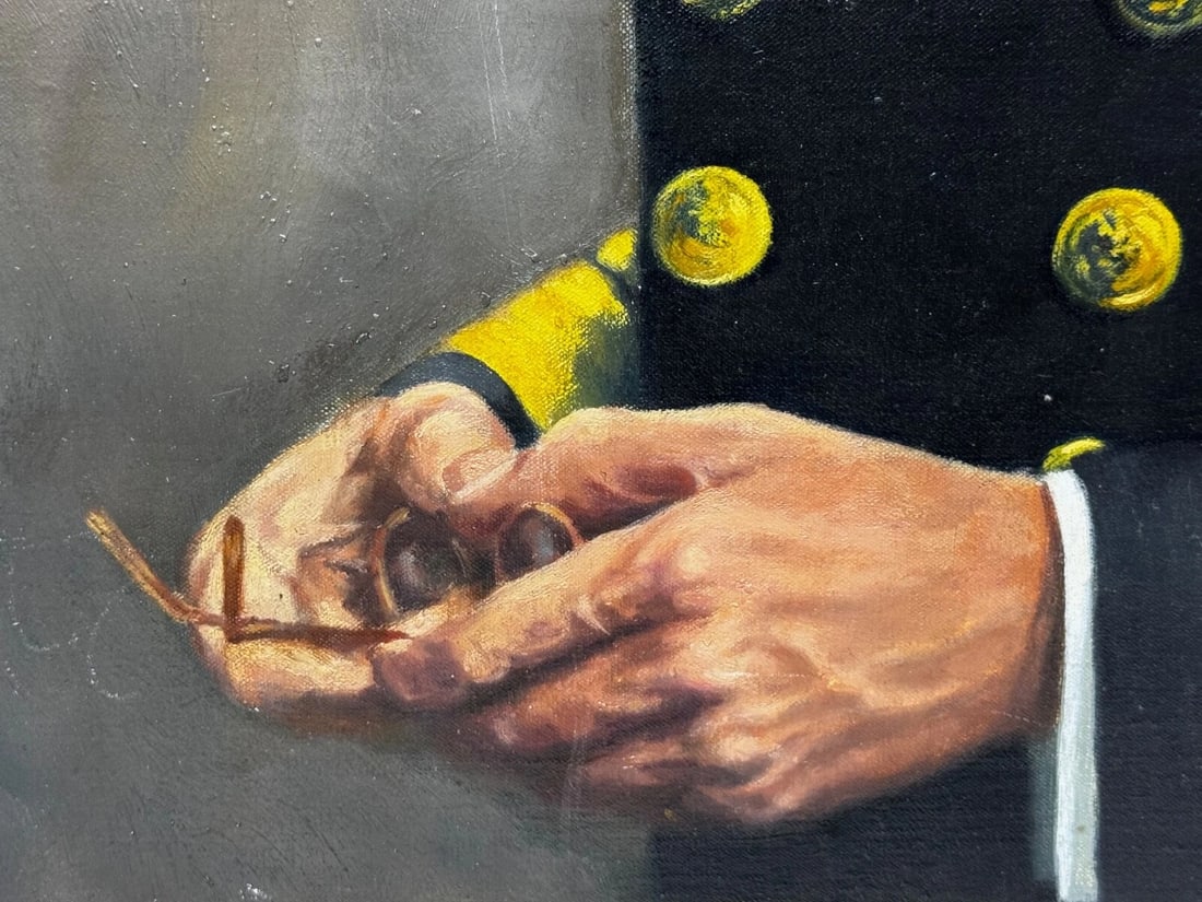 Historic Royal Portrait of King George VI in Naval Uniform by F.W.H.McCance - 8