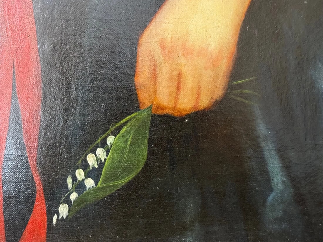 19th Century Portrait Eliza Maddock of Onchan Isle of Man With Havanese Dog - 8