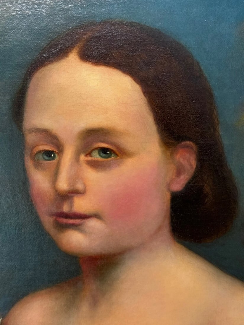 19th Century Portrait Eliza Maddock of Onchan Isle of Man With Havanese Dog - 9