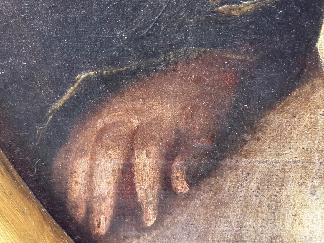 An Endearing Bond Boy with King Charles Spaniel Puppy Circle Of Mary Beale C1680 - 16