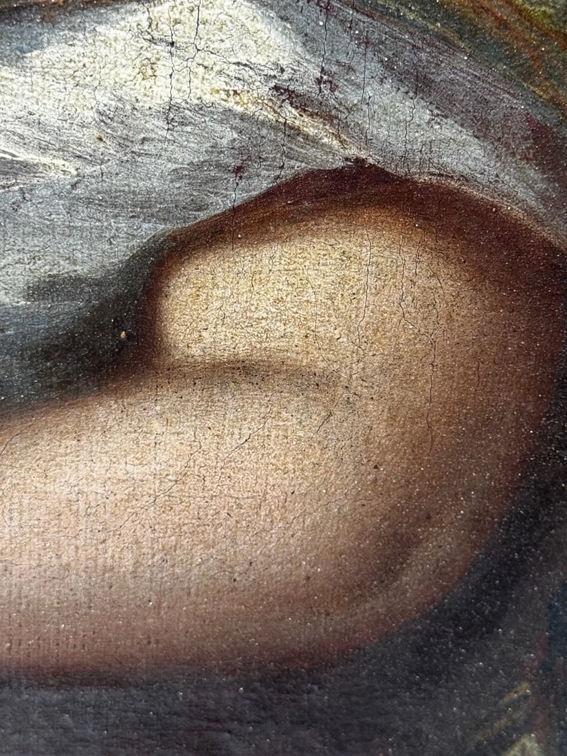 An Endearing Bond Boy with King Charles Spaniel Puppy Circle Of Mary Beale C1680 - 19