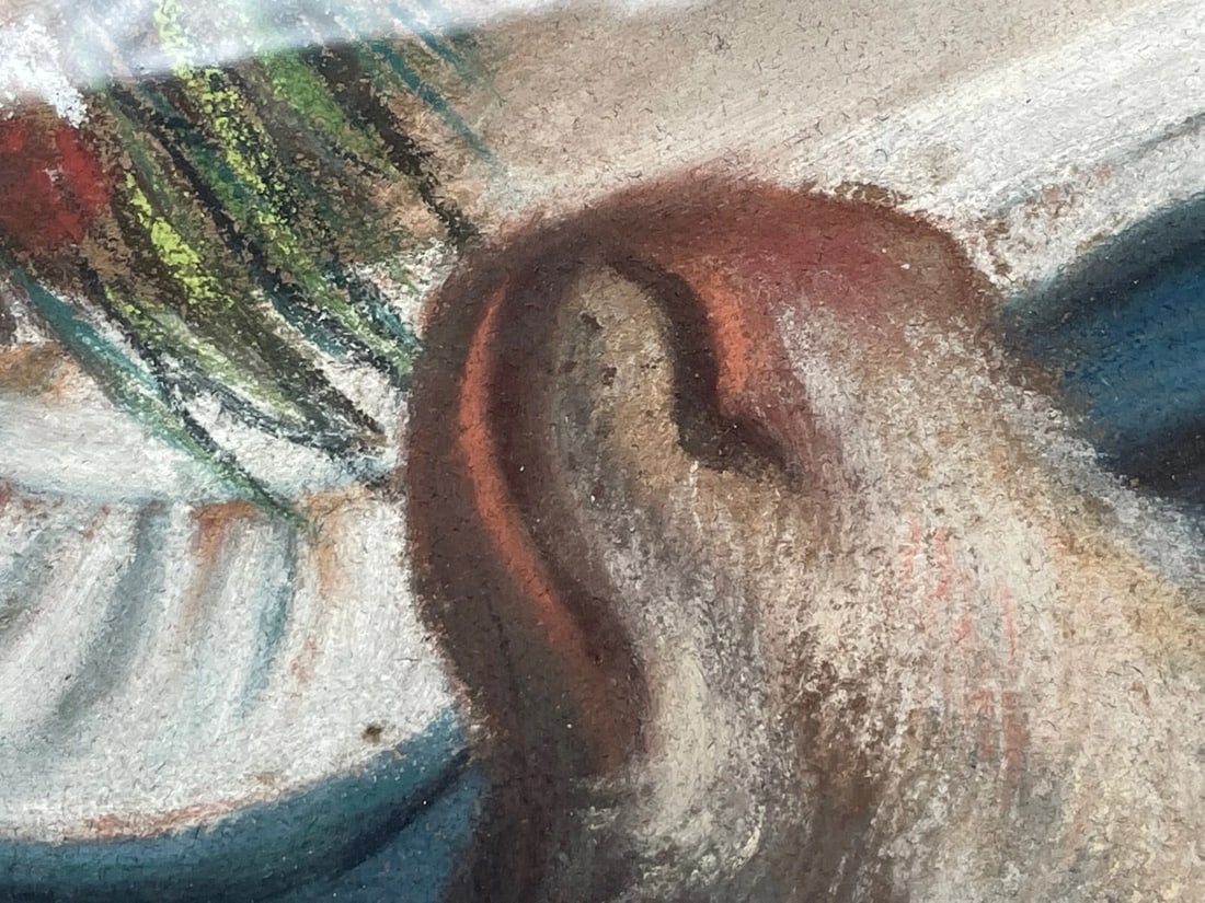 French Painting Young Woman Feeding Goat Flowers ATTRIB Fantin Latour Theodore - 7