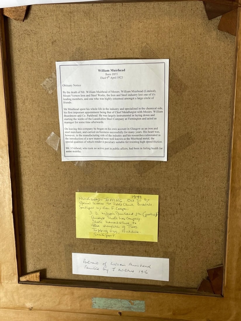 Scottish Oil Painting Portrait Of Glasgow Iron & Steel Merchant By John McGhie - 18