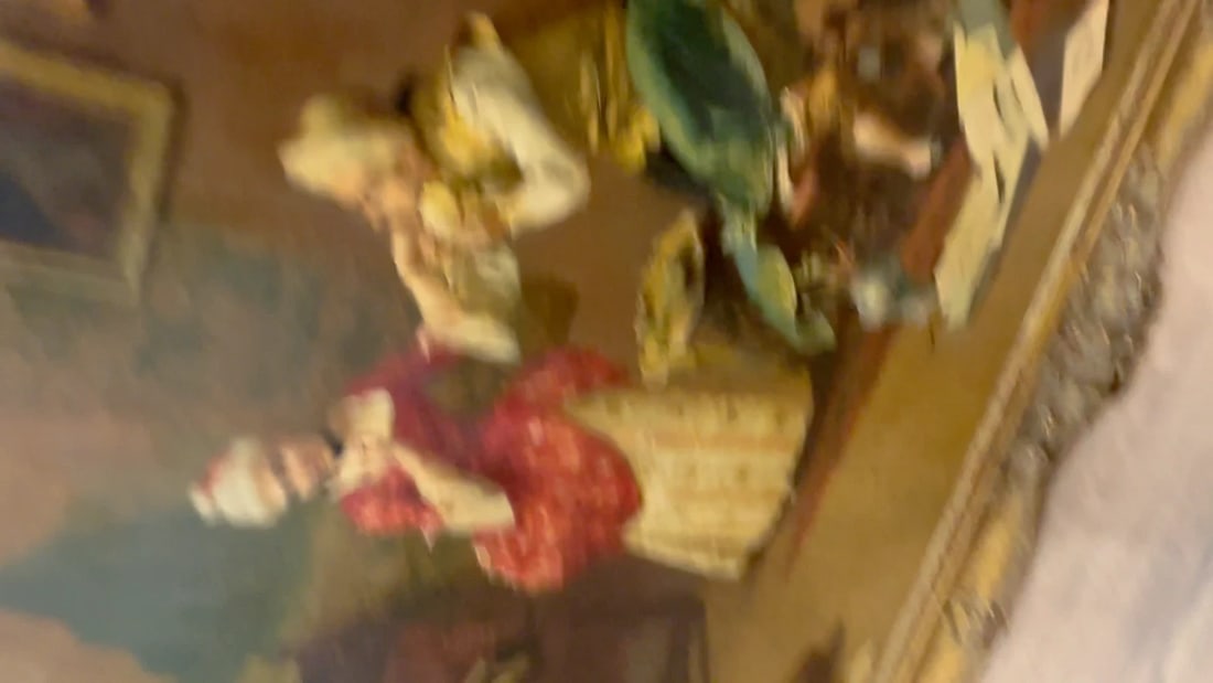 19th Century Italian Genre Mutual Admiration Oil Painting By Pompeo Massani - 2