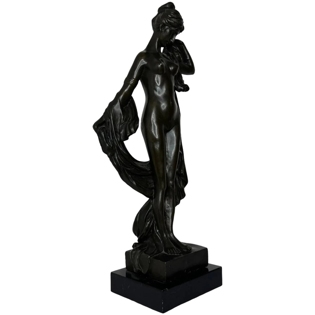French Classical Bronze After Auguste Moreau Purity With Grace La Source c1900: Title: French Classical Bronze After Auguste Moreau Purity With Grace La Source c1900 Description: After Auguste Moreau — Classical “La Source” (The Spring), c. 1900 A Finely Cast French School
