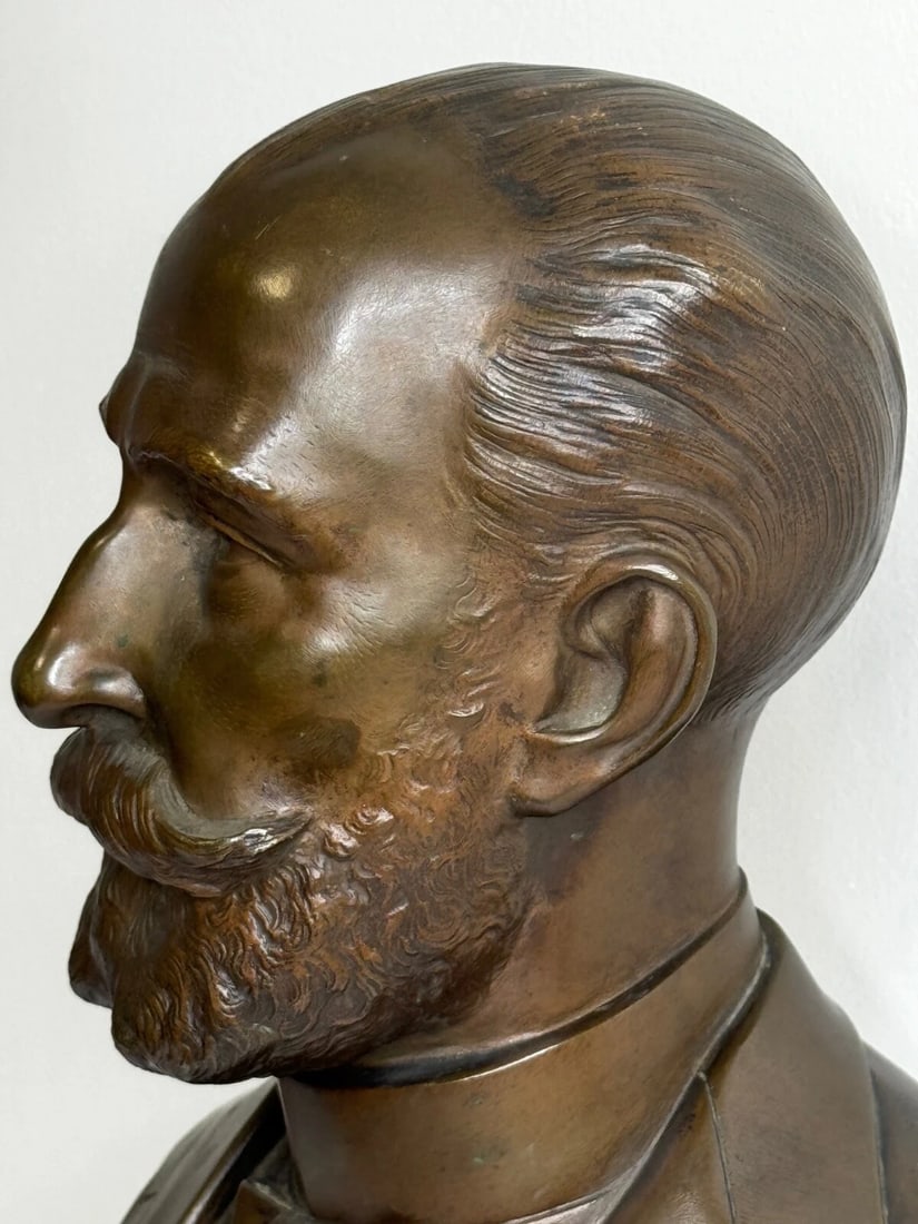 French President Bust Marie François Sadi Carnot By Adolphe Jean Lavergne - 17