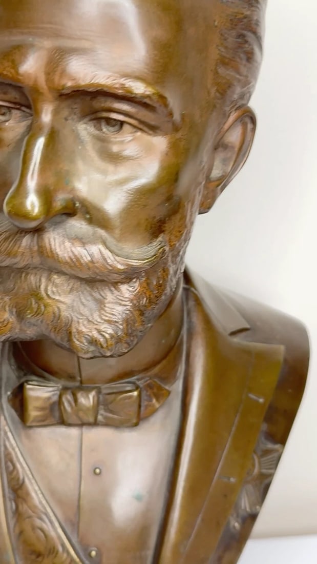 French President Bust Marie François Sadi Carnot By Adolphe Jean Lavergne - 2