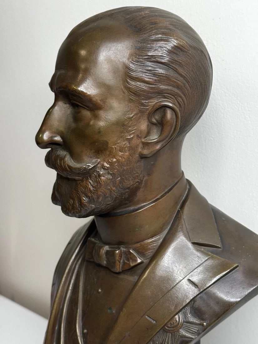 French President Bust Marie François Sadi Carnot By Adolphe Jean Lavergne - 7