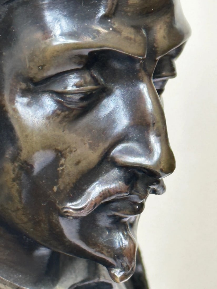 19th Century John Milton Sculpture Signed French Sculptor Ernest-Eugène Hiolle - 10