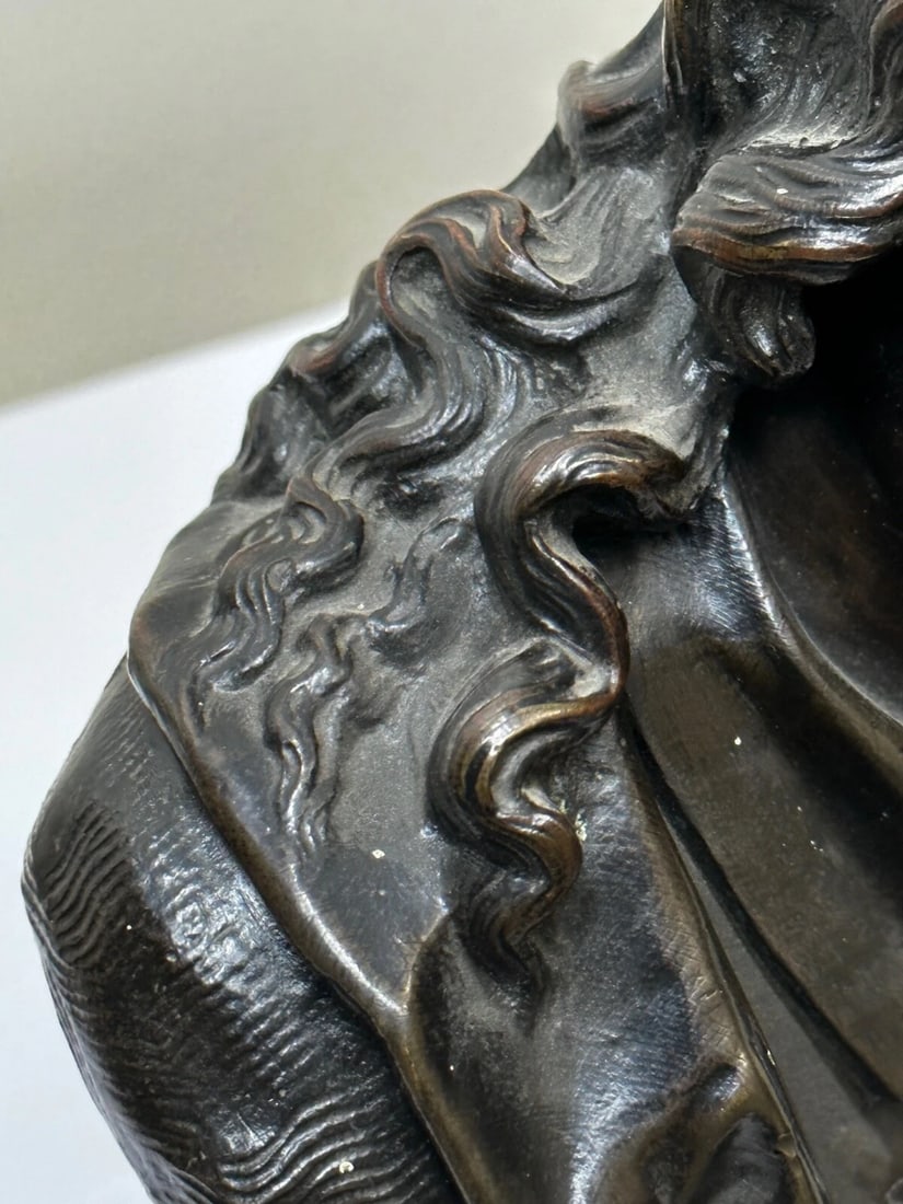 19th Century John Milton Sculpture Signed French Sculptor Ernest-Eugène Hiolle - 8