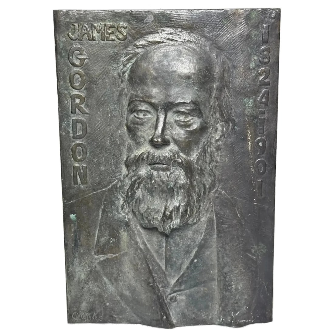 Scottish Timeless Legacy Portrait James Gordon 1824-1901 Bronze Sculpture Panel (1 of 20)