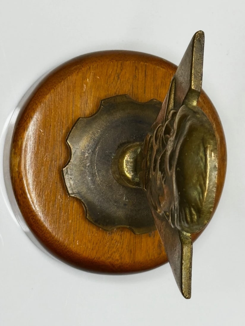 Historic WW2 Small Winston Churchill V For Victory Bronze Car Mascot Sculpture - 12